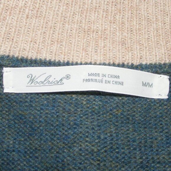 WOOLRICH Sweater Vest, M, Sheep/Fence, Full Zipper, Lambswool - Picture 8 of 10